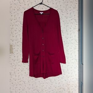 ♥️ J.Jill S Sweater Cardigan Tunic Cotton button up oversized practical
